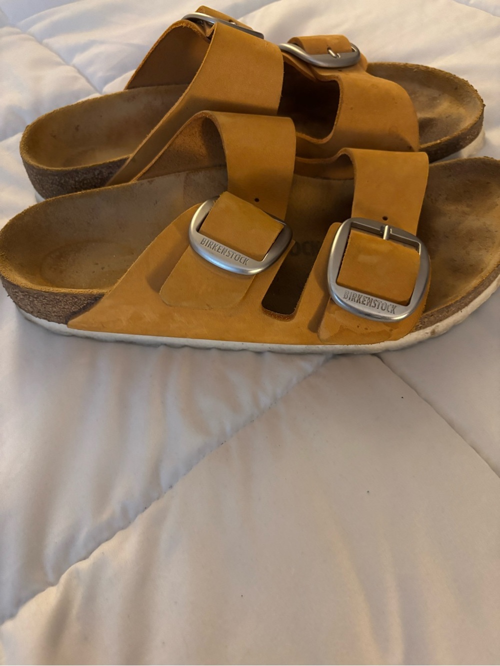 Birkenstock Big Buckle Two-Strap Sandals in Mustard - Picture 5 of 6